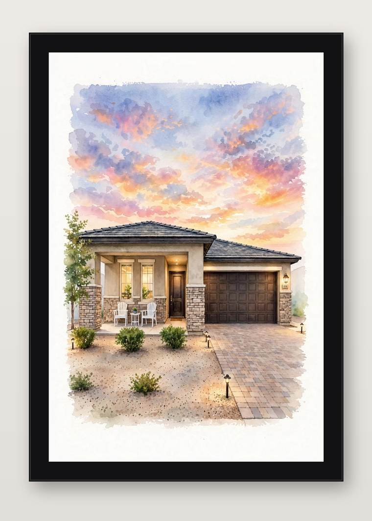 Framed 12x16 vertical portrait example